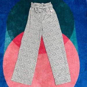 NWT Belted Floral Mint Green Pants • Medium